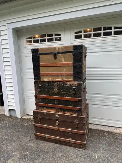 Antique Steamer Trunks. $35 Each. , View more