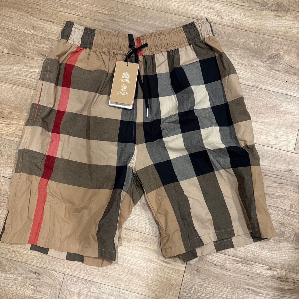 Burberry, Burberry Check Swim Shorts Size XL