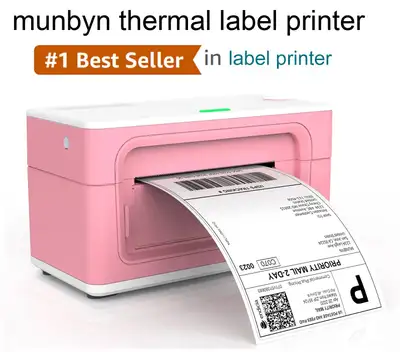 Munbyn Bluetooth and USB Thermal Label Printer shipping  labels, View more