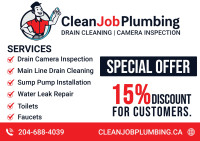 Clean job Plumbing Drain Cleaning & Repairs 