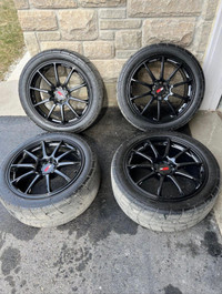 4 ECC Black Forged Magnesium Lightweight Wheels