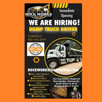 Dump Truck Driver Wanted!, View more