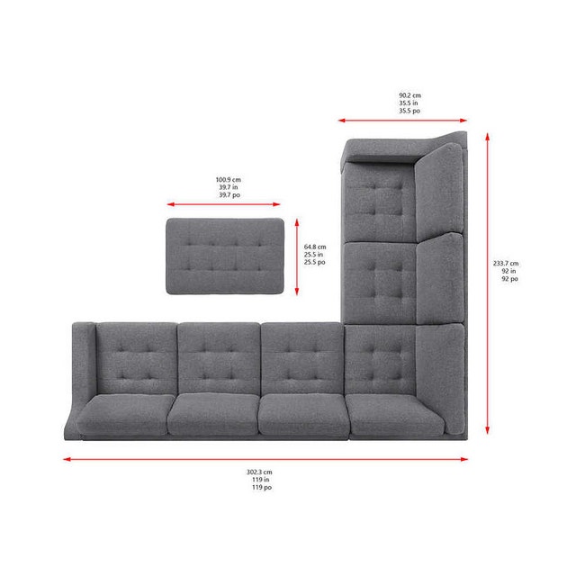 Thomasville 3 Pc Fabric Sectional With Ottoman Other St. Catharines