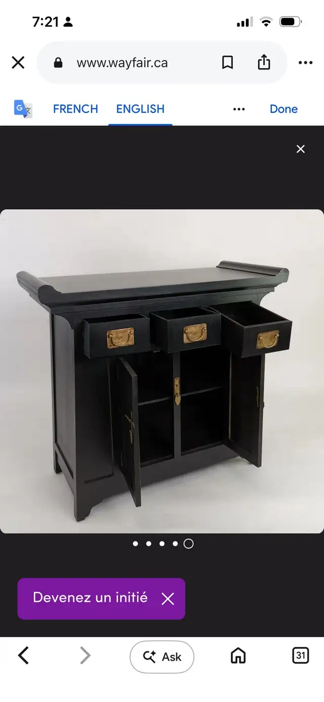 New Scholl decorative sideboard with 3 drawers and 2 doors in Hutches & Display Cabinets in Mississauga / Peel Region - Image 7