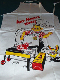 BBQ Apron and Chef's Hat-Vintage