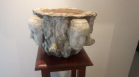 Vintage 4-Face Stone Planter.(made in Canada)