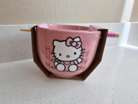 NEW Hello Kitty Pink Gradient Ramen Bowl with Chopsticks