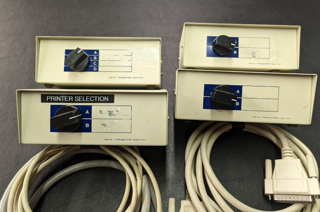 Data Transfer Switches (4) and various cables in Networking in St. Catharines - Image 2