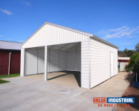 Double Car Metal Storage Shed 21'x19'