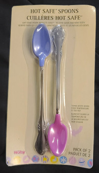 NEW! 2 Baby Nuby Hot Safe Spoons!