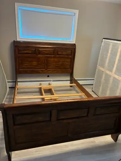 Queen sleigh bed, View more