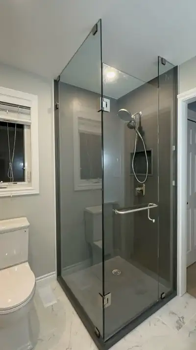 FRAMELESS SHOWER GLASS ENCLOSURES SHOWER DOORS GLASS PARTITIONS, View more