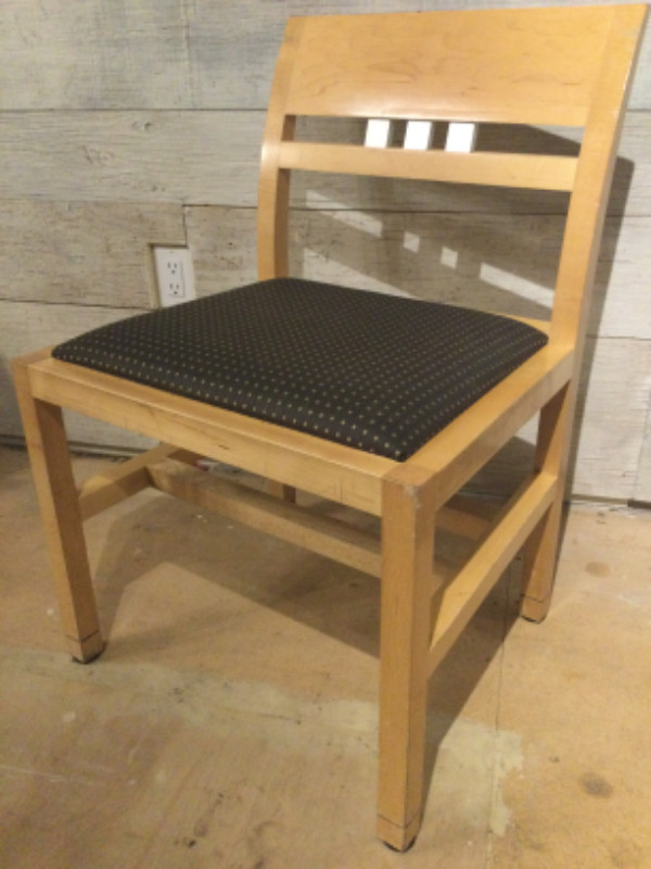 WOODEN CHAIRS WITH UPHOLSTERED SEATS - QUALITY & STURDY in Chairs & Recliners in Edmonton