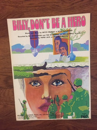 Billy Don't Be A Hero Sheet Bo Donaldson 1974 sheet music