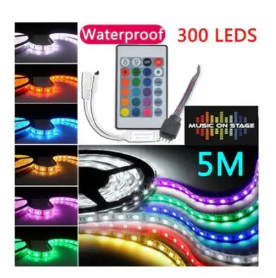 RGB waterproof 300 LED Light Strip Flexible + IR Remote, View more