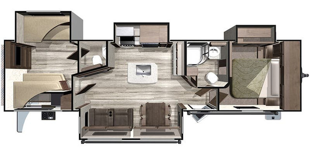 2019 Highland Ridge Open Range 328BHS-Reduced to Sell in Travel Trailers & Campers in Calgary - Image 3