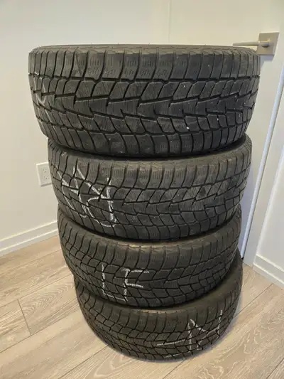 Used set of 4 MotoMaster Winter Edge winter tires (not on rims). Tires have been well maintained, ev...