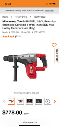 Milwaukee rotary hammer