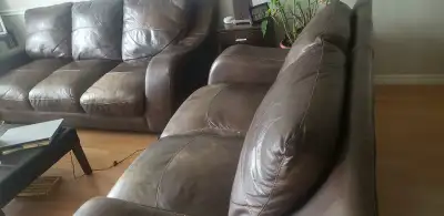 couch & loveseat leather, View more