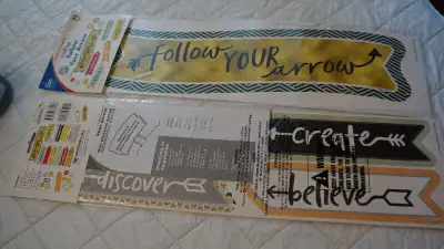 Carson Dellosa Education Mini Bulletin Board Set. 'Follow Your Arrow'. 71 Pieces. NEW IN SEALED PACK...