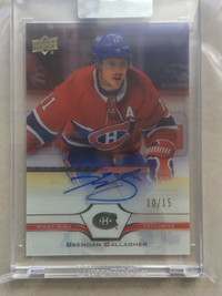 2020-21 UD Clear Cut BRENDAN GALLAGHER AUTO ON CARD EXCLUSIVE