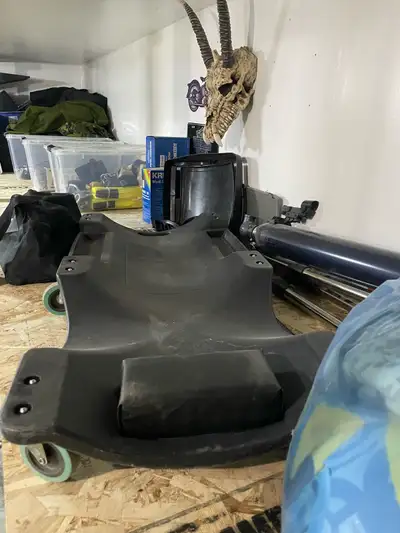 Creeper roller for underneath vehicles. Never use it. Clearing out my dust collectors