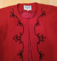 Vintage ladies Red Wool Jacket/blazer Sz 8