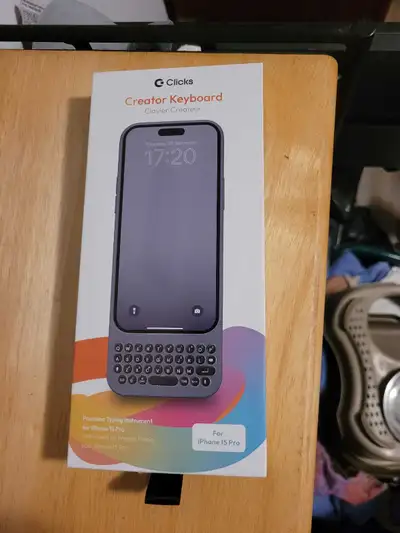 clicks Iphone 15 pro keyboard case, View more