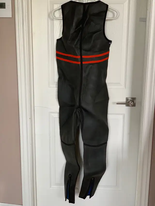 Vintage men’s sleeveless wetsuit and flippers, tall62863275907075125