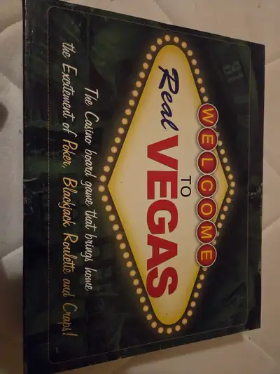 Bring the casino experience into your living room with this complete Welcome to Real Vegas board gam...