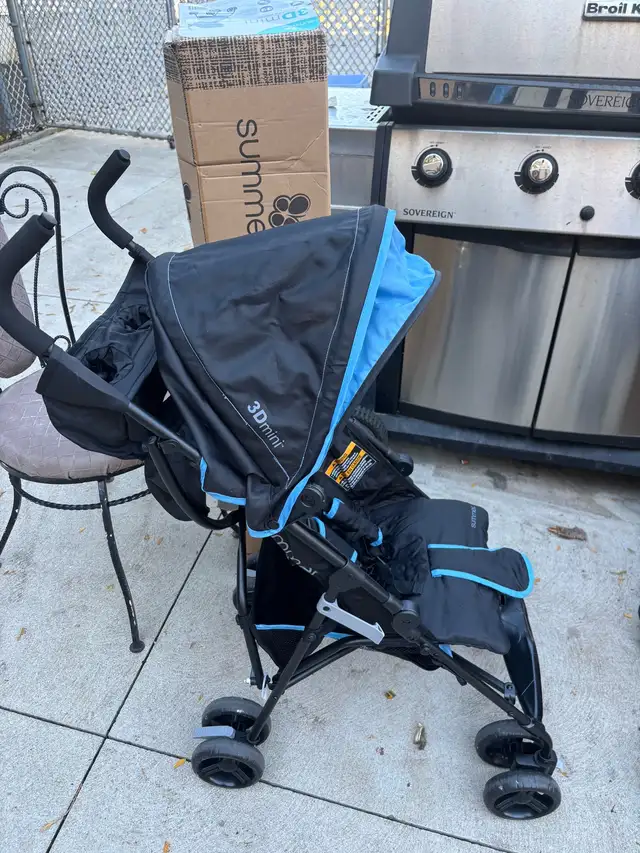 3D Summer Mini Stroller Blue in Strollers, Carriers & Car Seats in Hamilton - Image 4