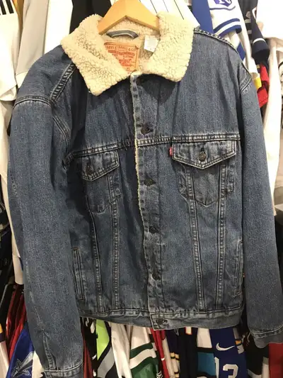 Vintage Levi’s Denim Shearling Jacket, View more