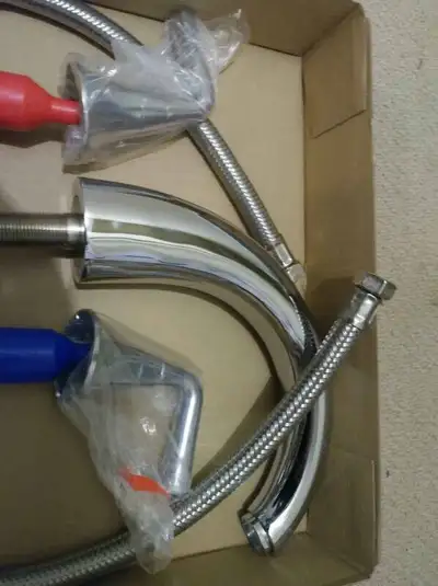 Aqua Brass Prestige 3 Piece Deckmount Tub Filler, View more