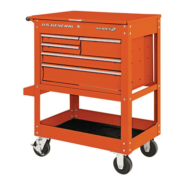U.S. GENERAL 30 in. 5 Drawer Mechanics Tool Cart, Orange New in Other in Windsor Region - Image 2