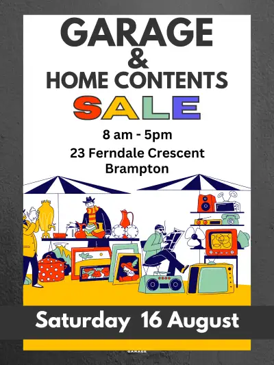 Everything must go! Garage & Home Contents sale, Voir plus