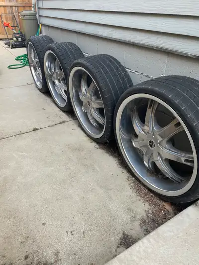 Tires and rims. No reason reasonable offer refused. It’s a 10 bolt pattern so they fit both sizes 11...