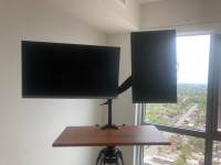 2 monitors + dual monitor arm
