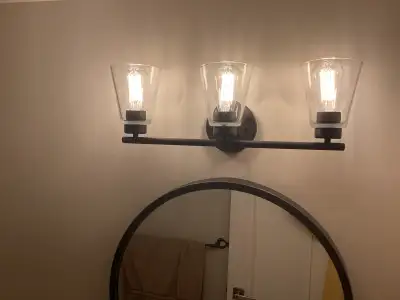3 light bathroom fixture, View more