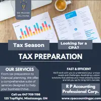 Accounting/Tax/Bookkeeping Services; Call at 647 709 1198