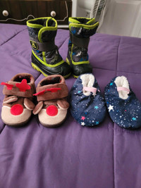 Kamik boots and slippers.