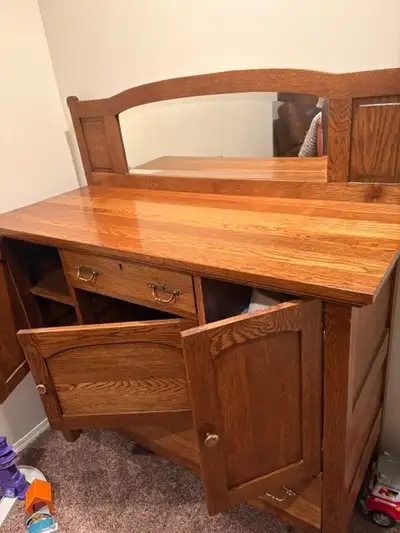Antique Oak Buffet , View more