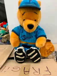 Disney Pooh Bear 16 inch Uniformed Baseball Player Bear