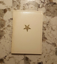 OES EASTERN STAR pocket notebook,  w/pencil and pad,  unused