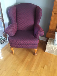 Occasional wing back chair, excellent condition.