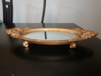 Ancien plateau-miroir  pour bijoux , parfum