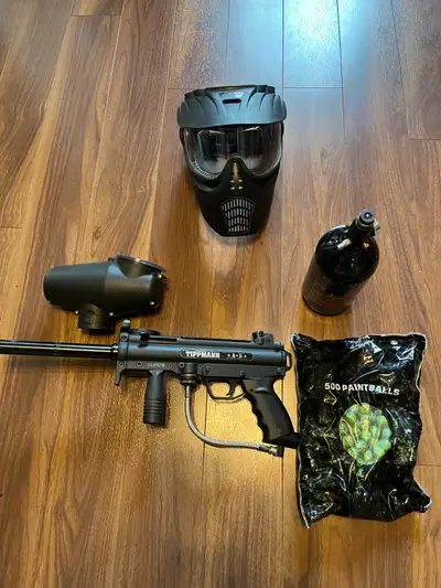 Begginer Paintball Setup; Tippmann A5 Marker, HPA Tank and more!, View more