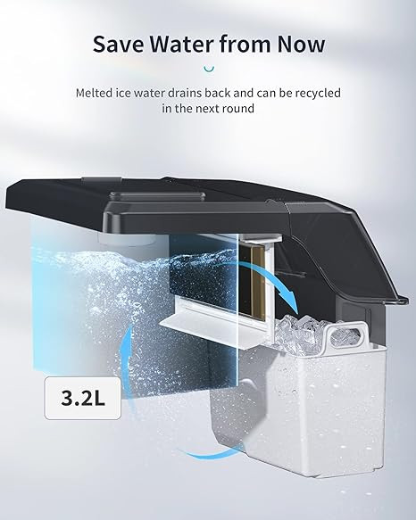 HALF PRICE - ECOZY Countertop Ice Maker - Makes 44lbs a day! in Other in City of Toronto - Image 2