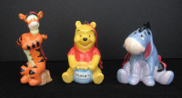 DISNEY WINNIE the POOH CHRISTMAS ORNAMENTS CERAMIC RARE