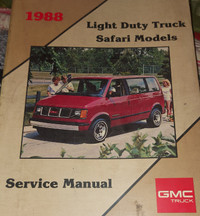 1988 SAFARI Service Manual GMC