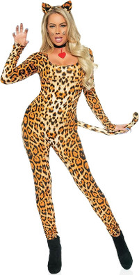 New Halloween Women's XS Leg Avenue 3 Piece Cougar